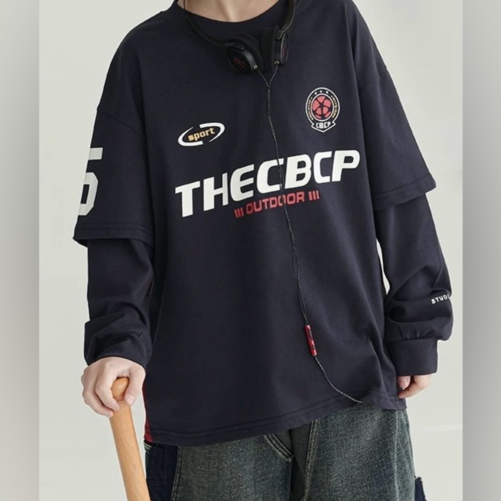 Black and Red CBCP Sport Long Sleeve T-Shirt